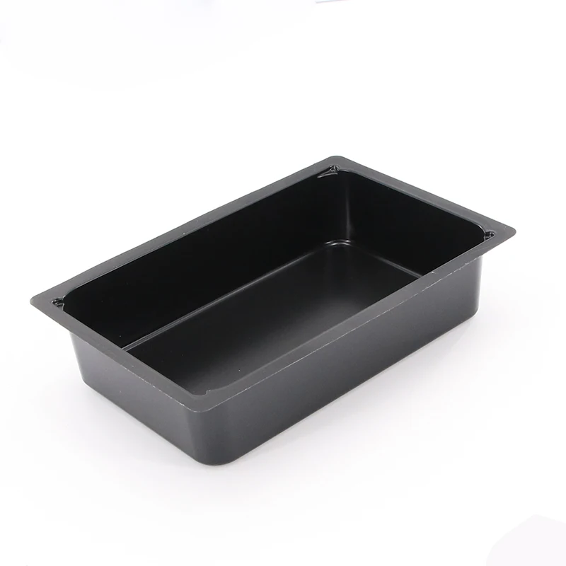 Hot sale custom food grade recyclable PLA PET rectangular plastic food trays biodegradable packaging box