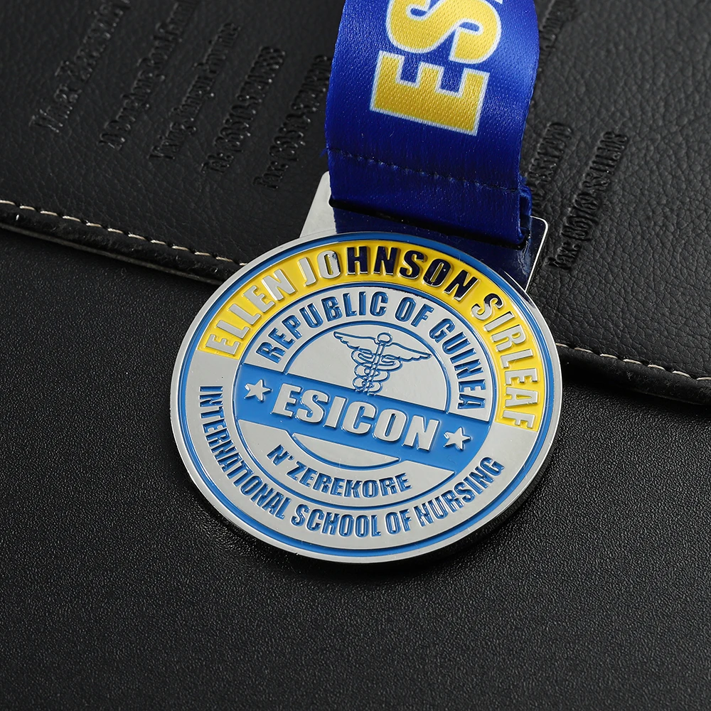 Customized for basketball, football and other ball sports with three color metal paint electroplating medals for souvenir