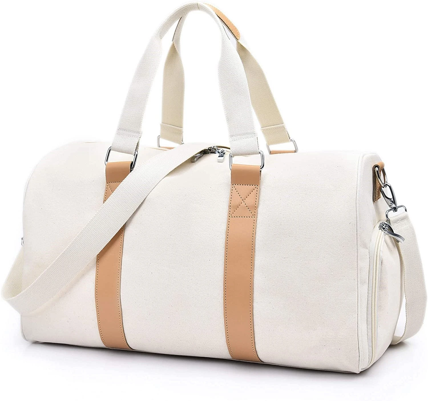 Custom Luxury Canvas Weekend Duffle Tote Bag Unisex Zipper Closure for Overnight Carry Luggage Beach Gym Bag  Travel sport bag