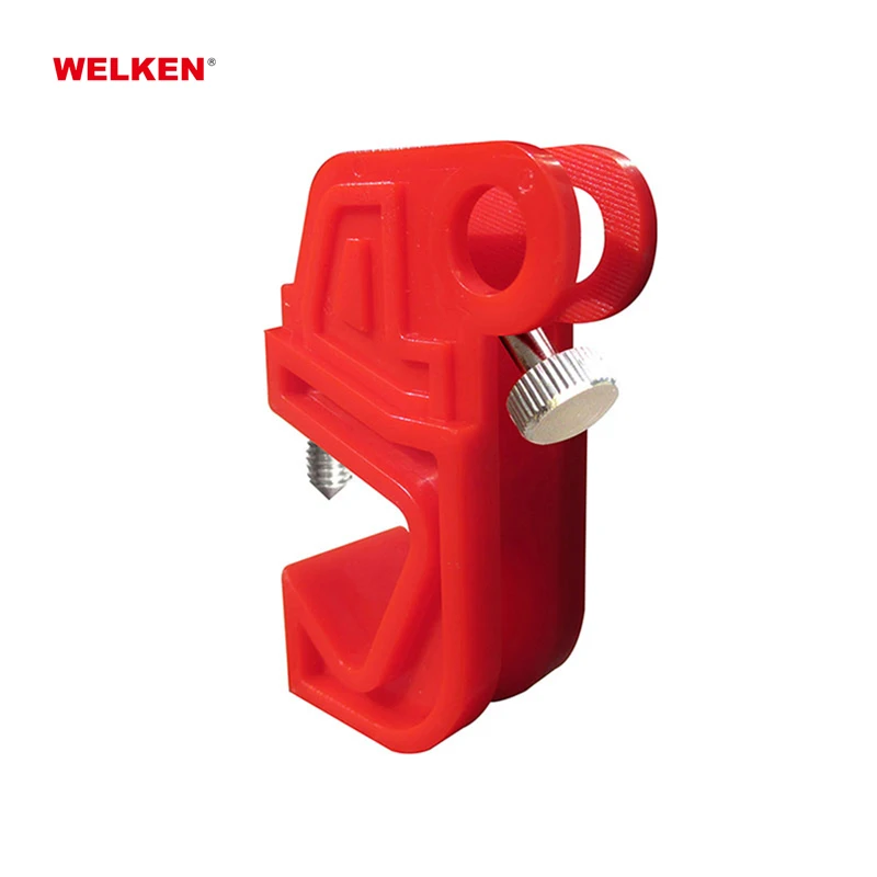 OEM abs plastic electrical equipment locking device circuit breaker lockout ABS mcb Lockout Device with brass screw