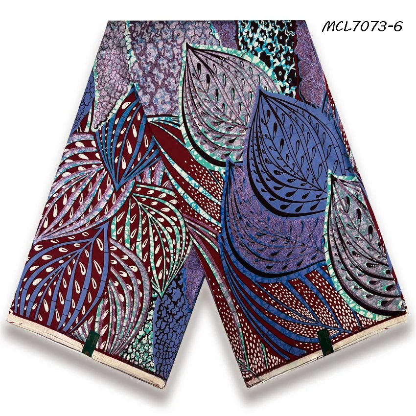 Wholesale Africa Golden Wax 6 Yards Grand Golden Super 100% Cotton Print Wax Lace Fabrics for African Cloth Textile