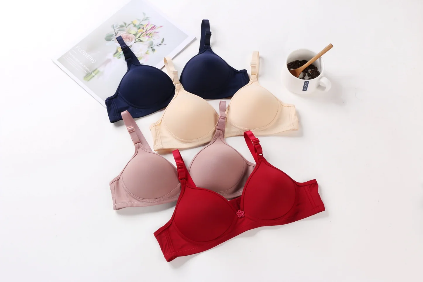 Wholesale Girls  Seamless Wire Free Bra Seamless Bra Solid Color Bra