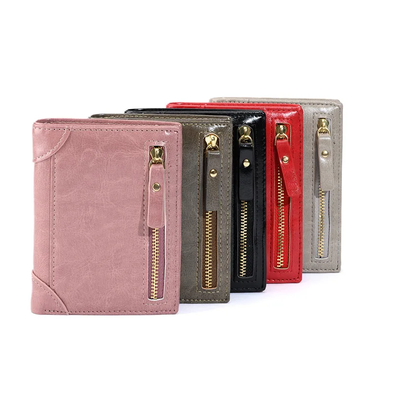 Wholesale Price Wallet Women Korean Version Pu Leather Lady Purse Wallet Card Holder Small Pocket Wallet for Girls