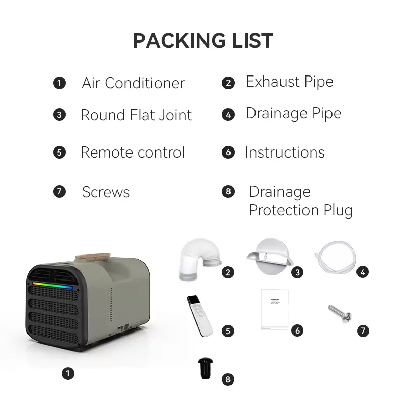 Outdoor Mobile Air conditioner Travel Tent Car  AC220V/110V 4800-5200BTU Portable Air Conditioner Household