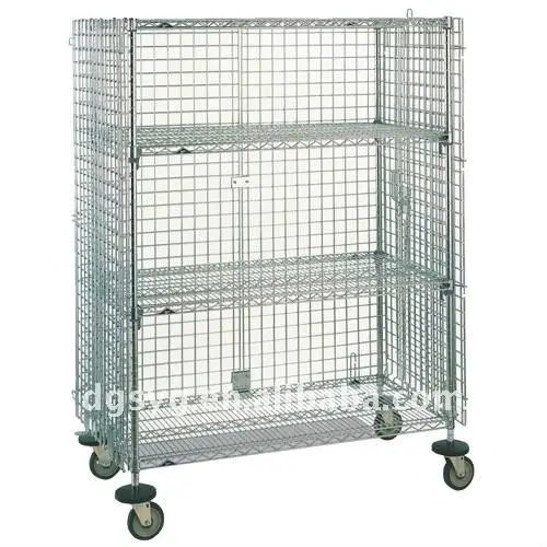 Chrome Security Cage Cart for SMT components