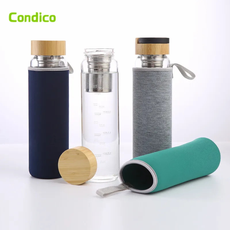 Condico Borosilicate Glass Mug Creative Can Shape Tea Juice Milk Coffee Wine Cup Cola  Handmade Can With Bamboo Lid And Straw