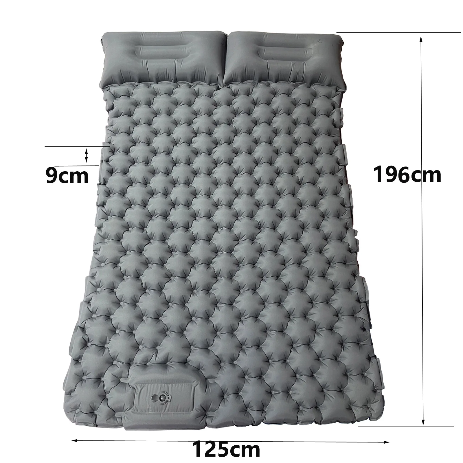 OEM Ultralight Inflatable Camping Sleeping Pad Compact Nylon Mat with Built-in Foot Pump for Hiking