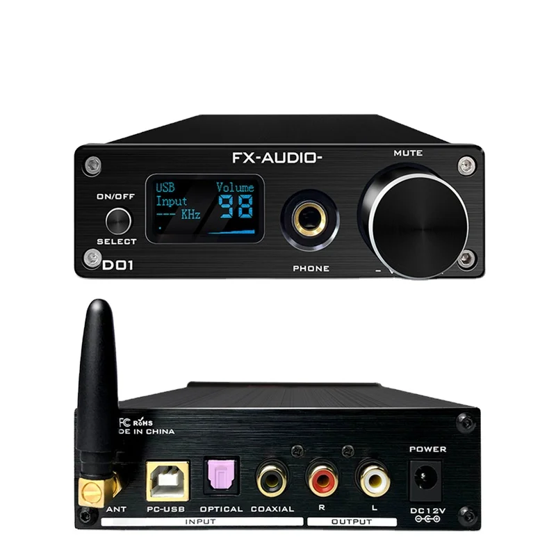 FX-AUDIO XMOS ESS9038Q2M ЦАП портативный цифровой аналоговый преобразователь с Выход для наушников