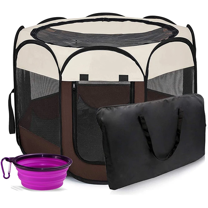 Wholesale Washable Luxury Large Pet Cat Dog Sleeping Bed Cage Tent House Playpen Pet Bed Calming Cushion Tent House Furniture