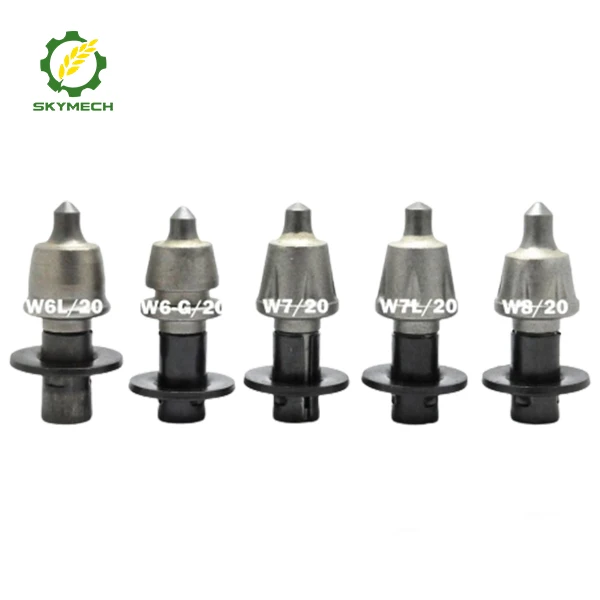 W6-22 wirtgen machine parts asphalt planner bit W8 concrete road milling teeth for concrete cutting