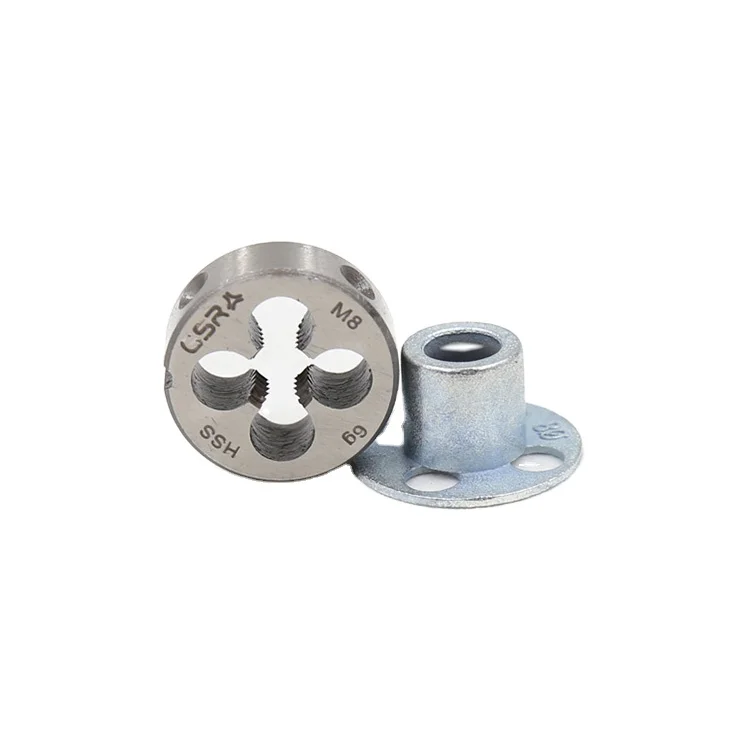 HSS / Alloy Threading Cutting Round Die Stock Adjustable Die Solid Round Bsf Hss Solid Round Machine Screw Dies