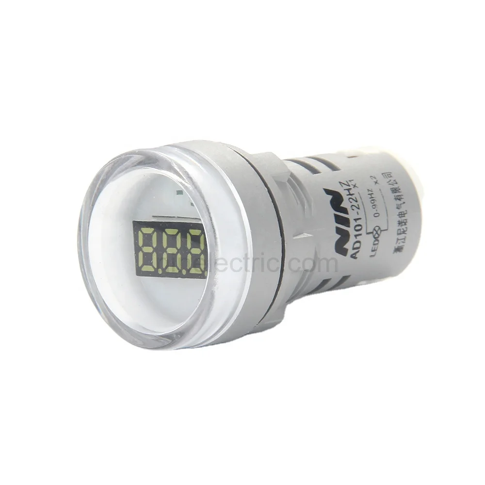 round white digital frequency meter