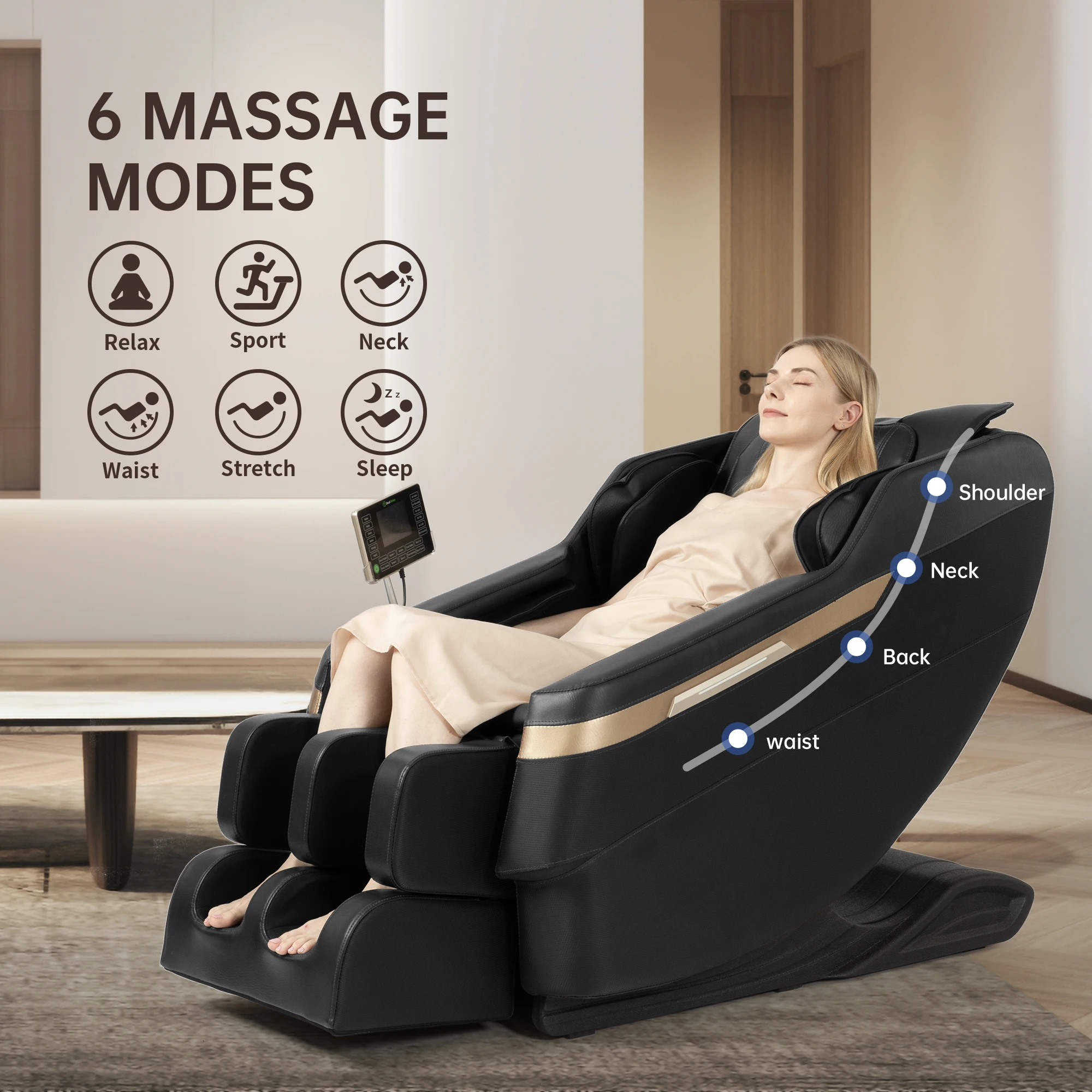 REALRELAX wholesale Full Body Airbag Massage recliner Zero Gravity Customized Massage COST EFFECTIVE Massage Chair