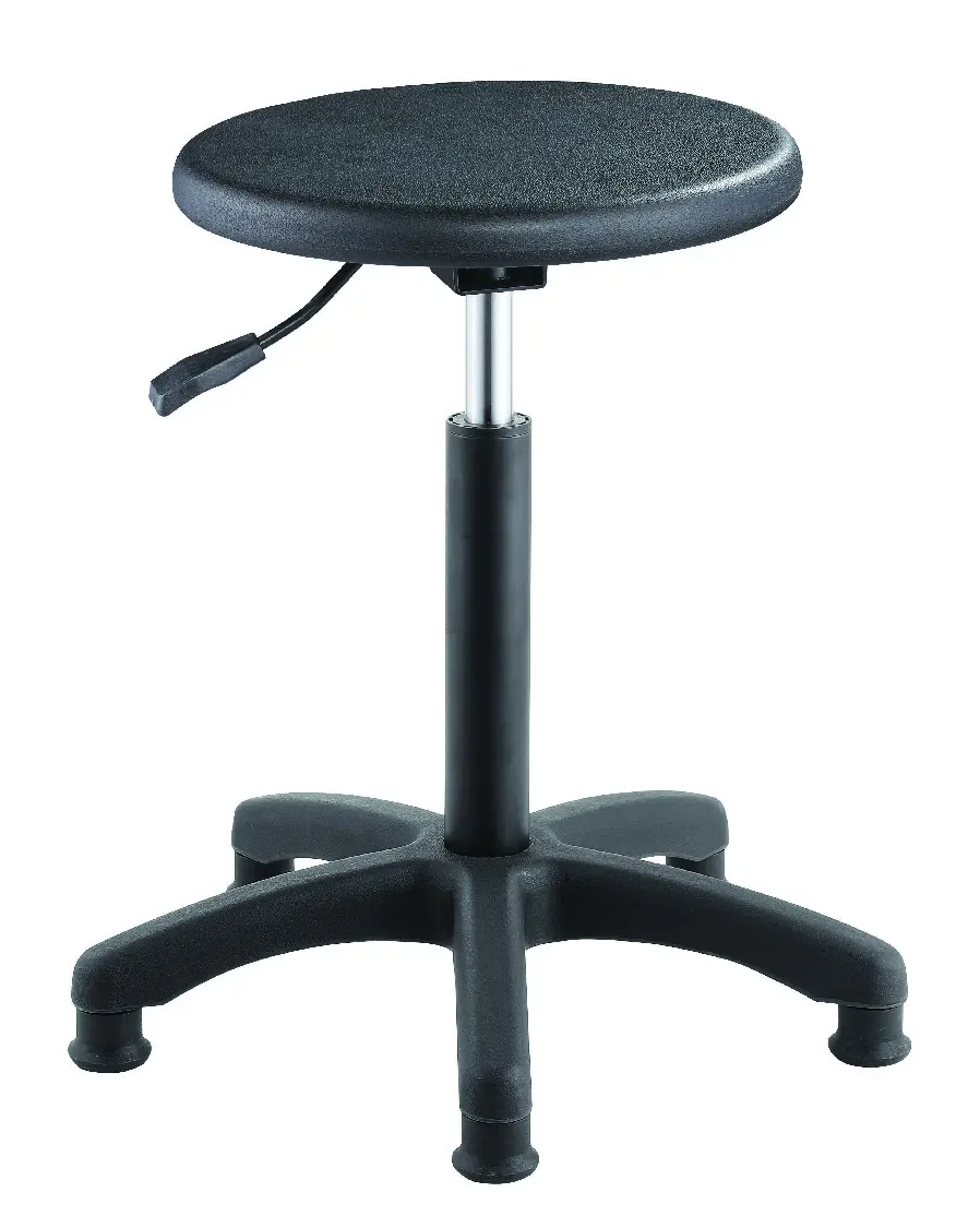 Laboratory Chair Rolling Stool PU Leather Height Adjustable Swivel  Work Stools with Nylon 5-Stars Base with Castors