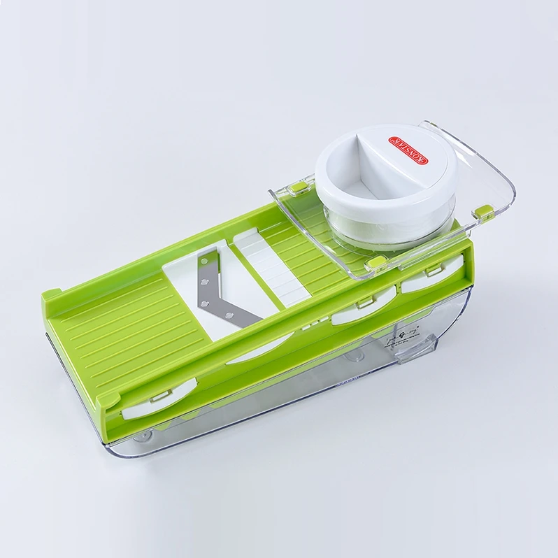 Ручная Регулируемая овощерезка 5 в 1, терка для резки мандолина с контейнером