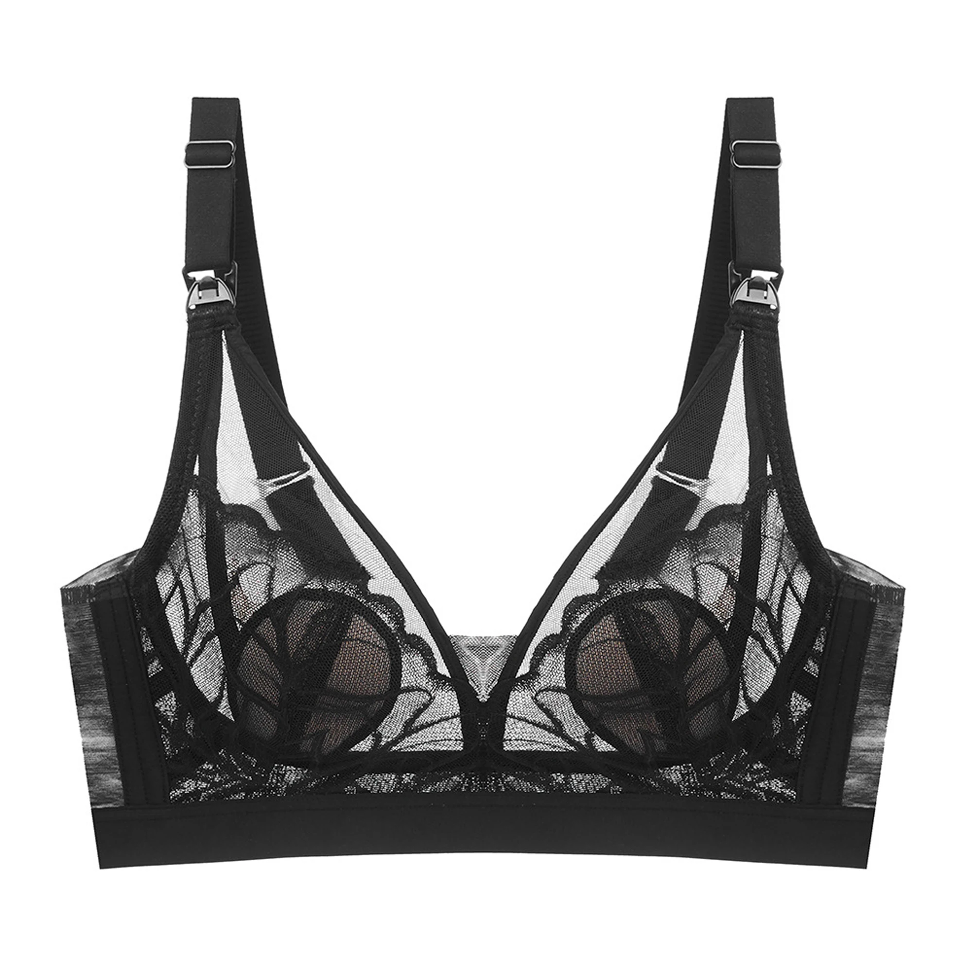Wholesale high quality lightweight soft comfortable nursing bra lace maternity nursing bra
