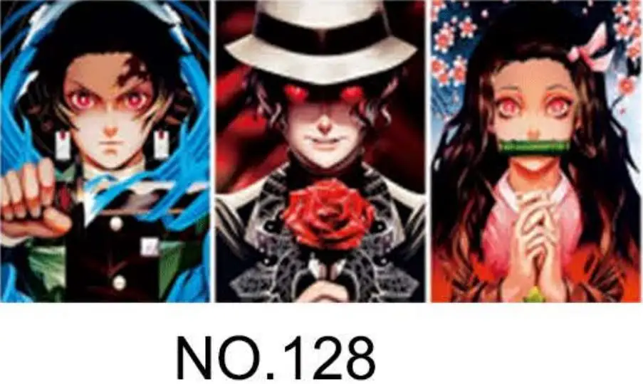 29.5*39.5CM anime holographic picture wall art decorative demon slayer 3d lenticular posters