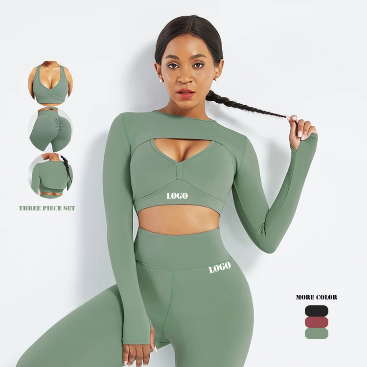 
New Arrival Two Piece Crop Top Sweat Suits Long Sleeve Two Piece Set Sweat Suits 
