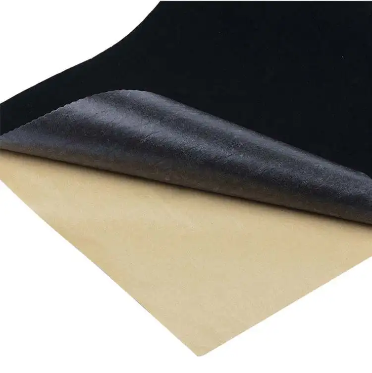 black photo shoots background gift box covering fabric nonwoven flock fabric short pile self adhesive material sticky flock