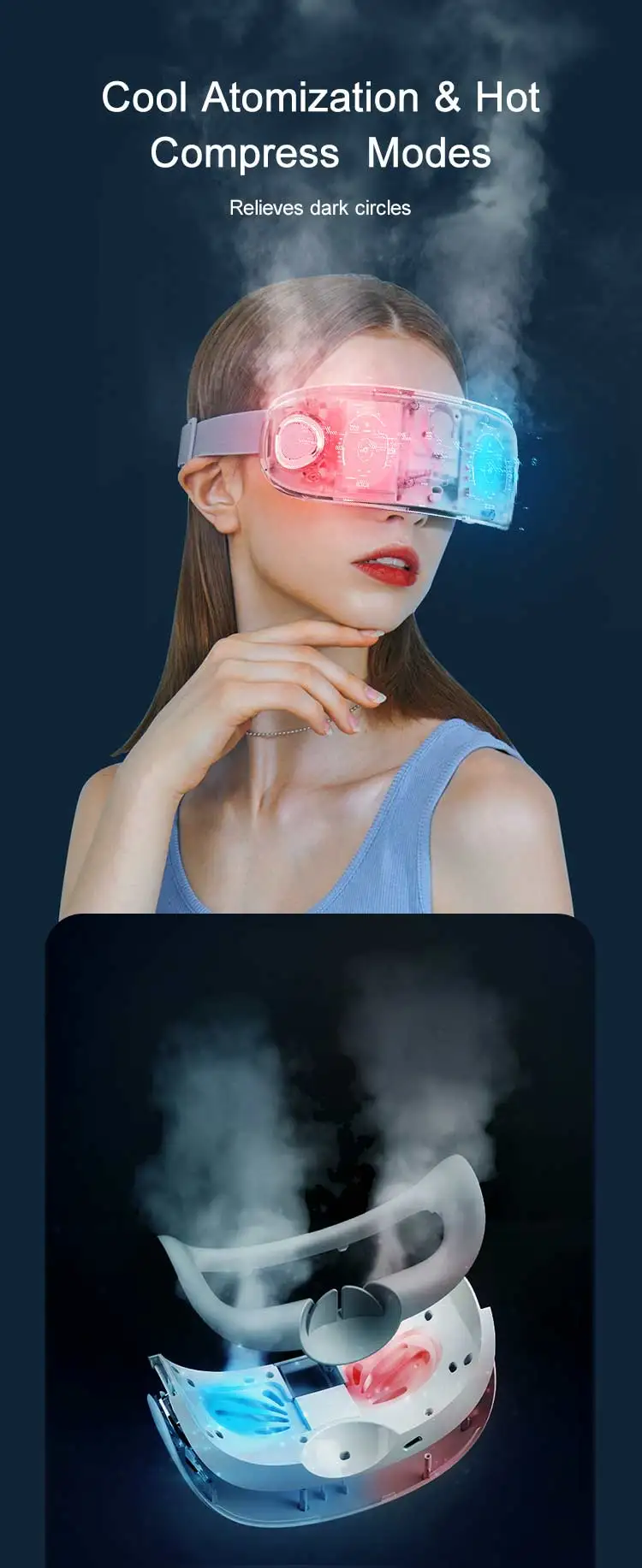 4d smart eye massager machine best household eye massager with heat compression\n