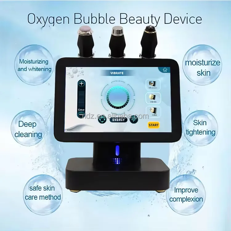 Portable 3 In 1 CO2 Oxygen RF Skin Tightening Equipment Bubble Oxygen Therapy Facial Machine