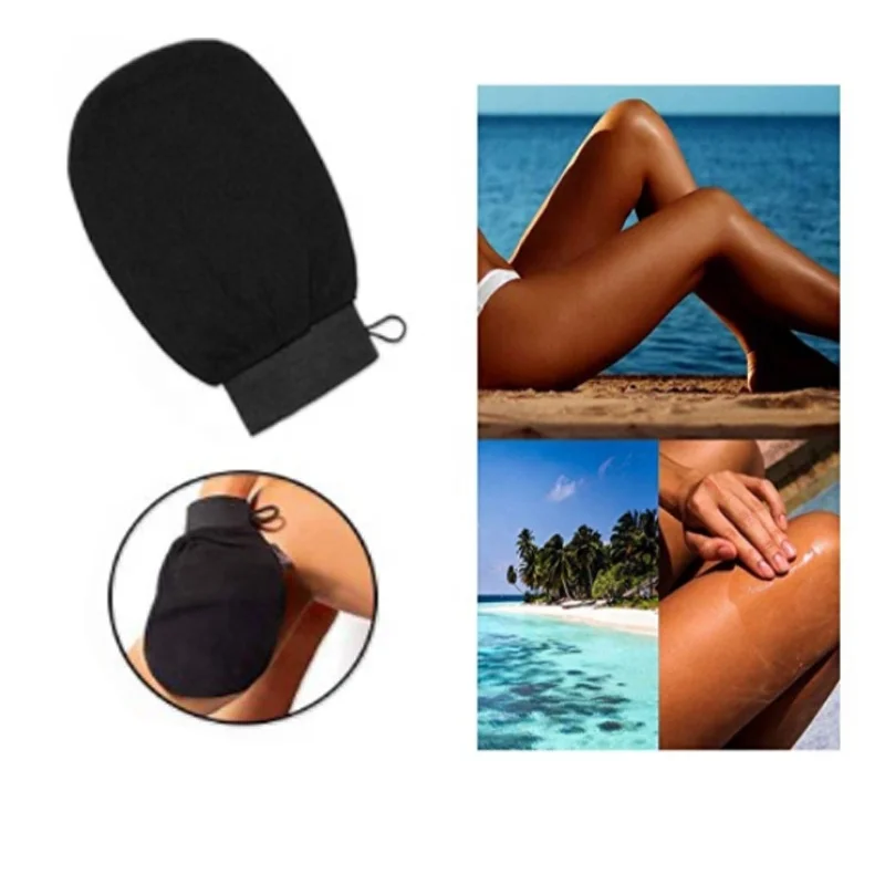 Hot Sale Amazon High Quality Self Tanner Mitt Applicator Self Tanning Application Gloves Black Color