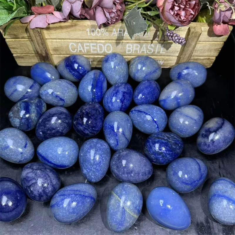 High Quality Crystal Eggs Natural Crystal Crafts Blue Aventurine Egg For Healing