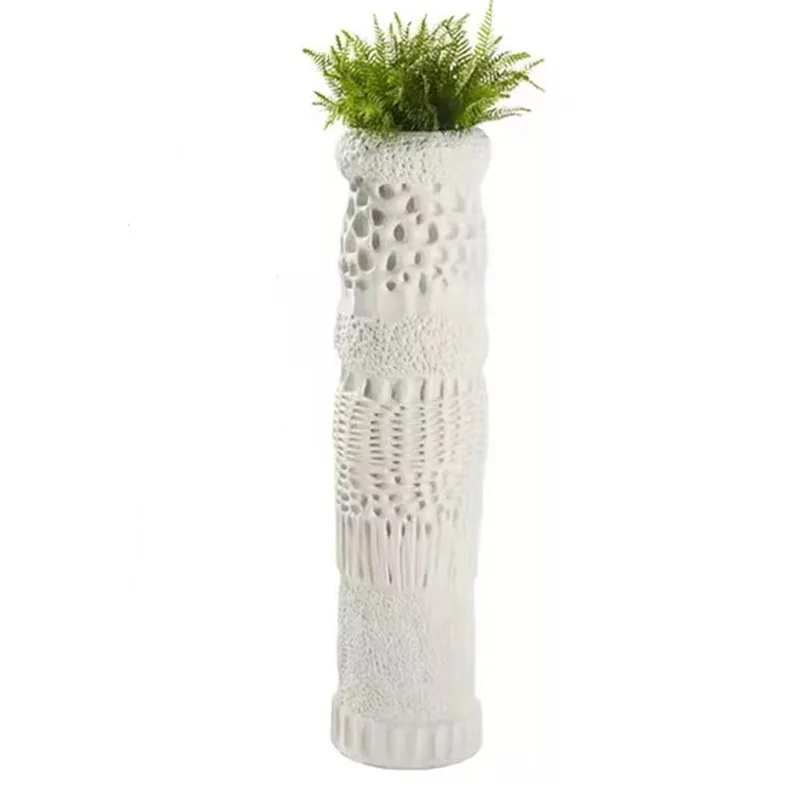 Modern Flower Pots Indoor Outdoor Decoration Plant Pots Tall Size Garden Home Fiberglass Pots For Plant Planter