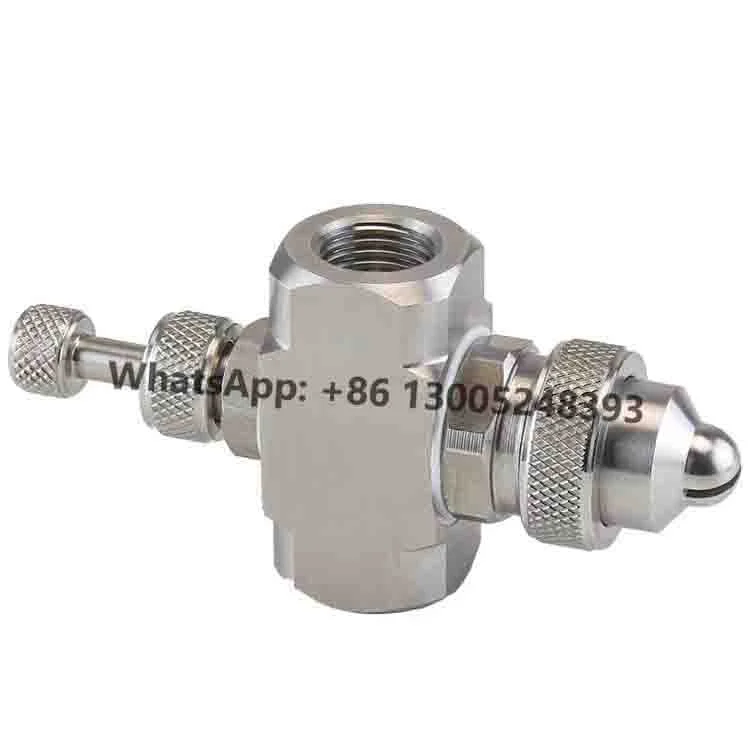1/4' 1/8' SS Flat Fan Shaped Adjustable Air Atomizing Nozzle Self Rotating Siphon Air Water Mist Fine Atomizer Nozzle