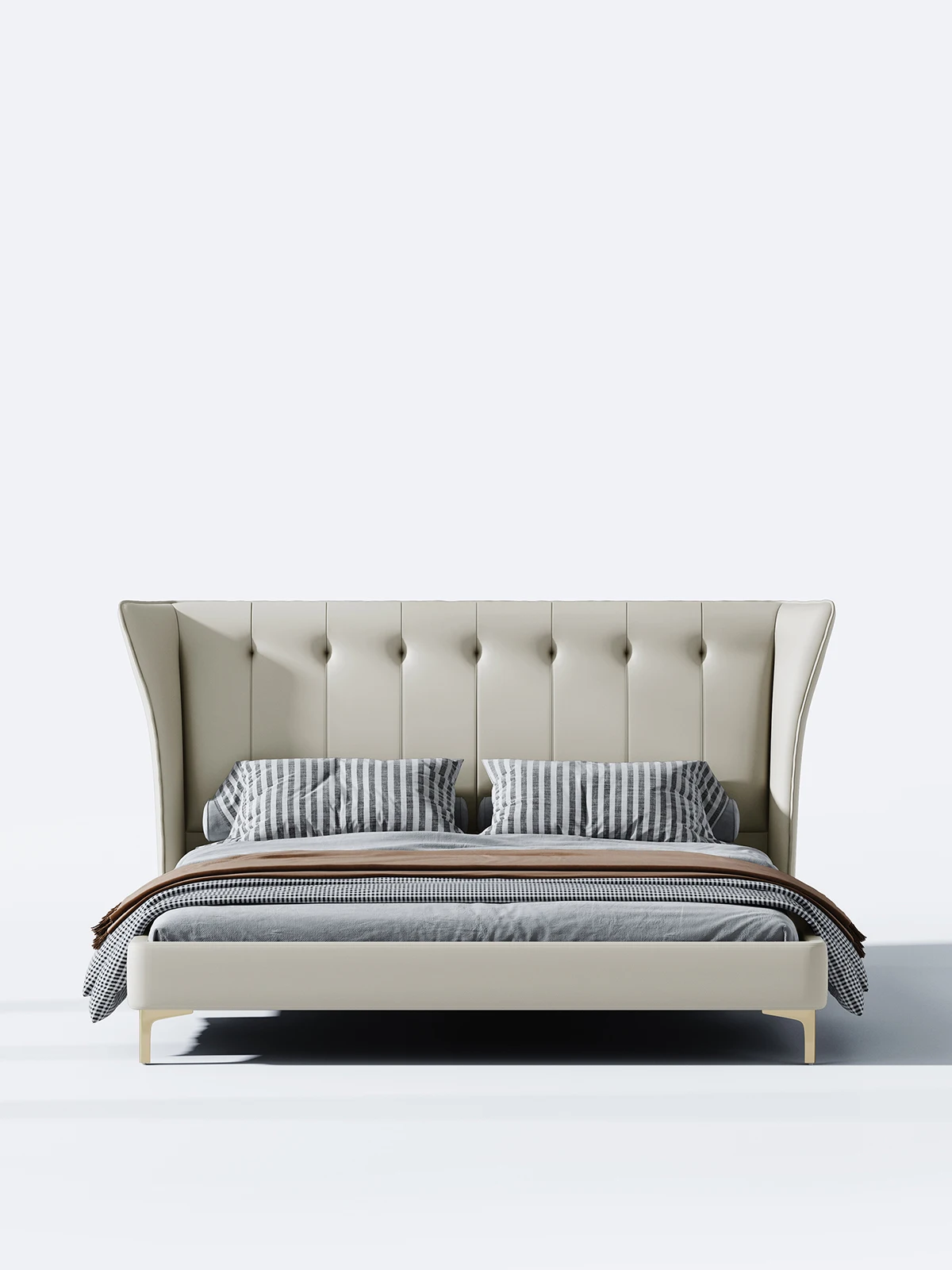 Simple design bedroom king size beds modern master room leather bed furniture new arrival hotel bed king size high quality