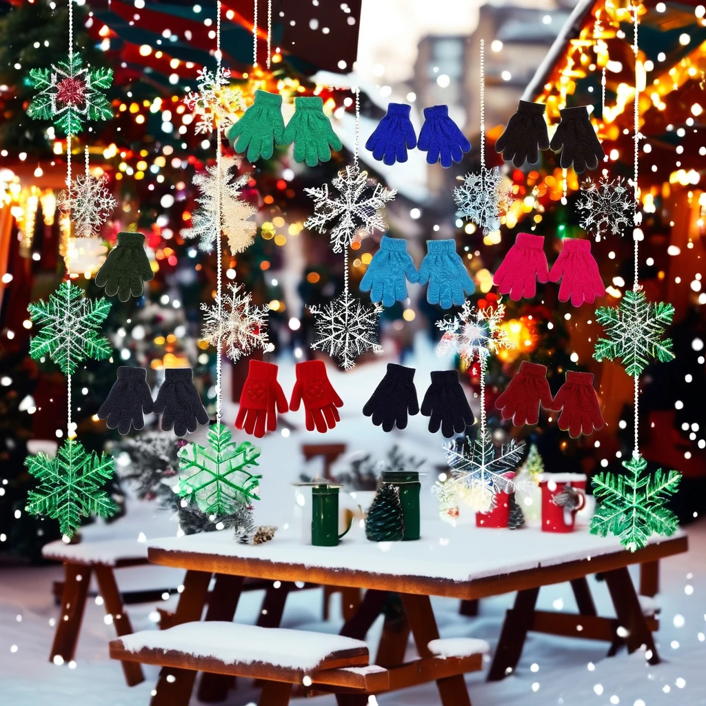 Wholesales Boys Girls Ski Cycling Travel Warm Gloves Toddler Kids Baby Winter Knitted Acrylic Gloves