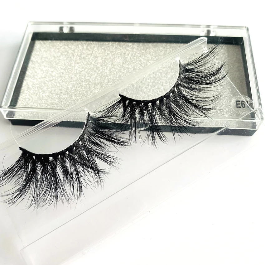 Best Custom Packaging Vegan False Eyelash Manufacturers Private Label Faux Mink Silk Lashes Vendor 3D Mink 25mm Eyelashes