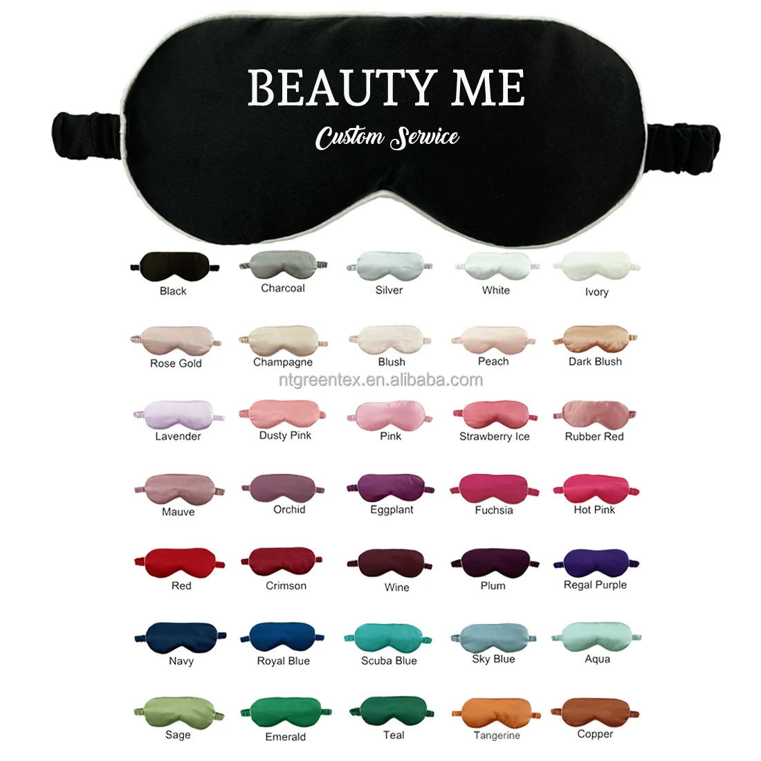 Hot Sale Wholesale Custom LOGO Silk Eye Mask With Elastic Band SPA Beauty Women Satin Sleeping Eyemasks Eye Masks Shade