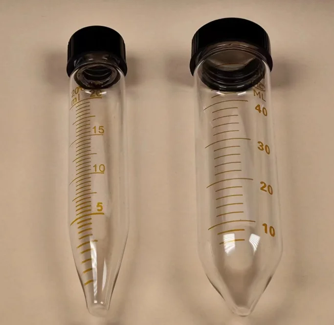 Laboratory 50ml glass Centrifuge Tube With Screw Cap