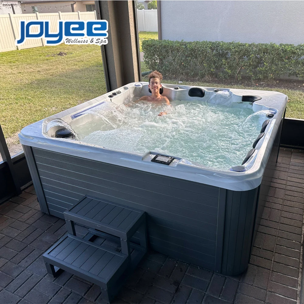JOYEE Factory bath tub spa jaquzi outdoor hot tub spa 6 person luxury hotel backyard pools hydrotherapy outdoor spa hot tub pool