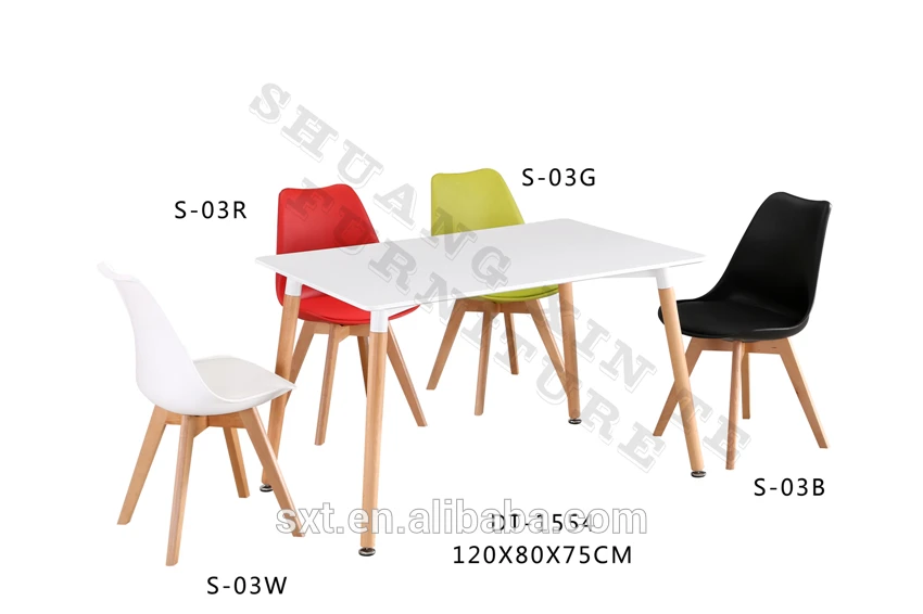 Hot sale wholesale PP plastic modern solid wooden fabric dining room chair design