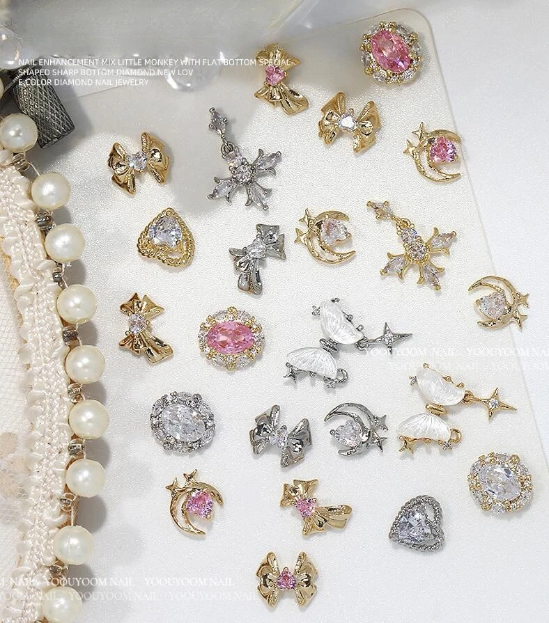 New Arrival 3D Shiny Nail Zircon Rhinestones Luxury Nail Decoration Diamonds Nail Beauty Design Charms for DIY Women Girls