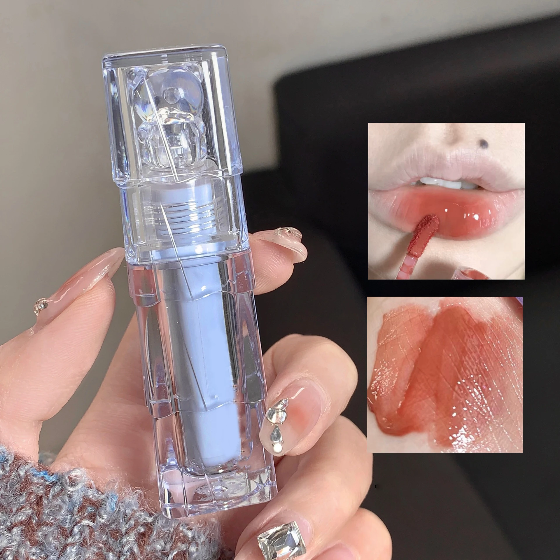 OEM Watery long-lasting moisturizing lip gloss Waterproof Stick Lip Balm Jelly liquid Lipstick Private Label Liquid Lipstick