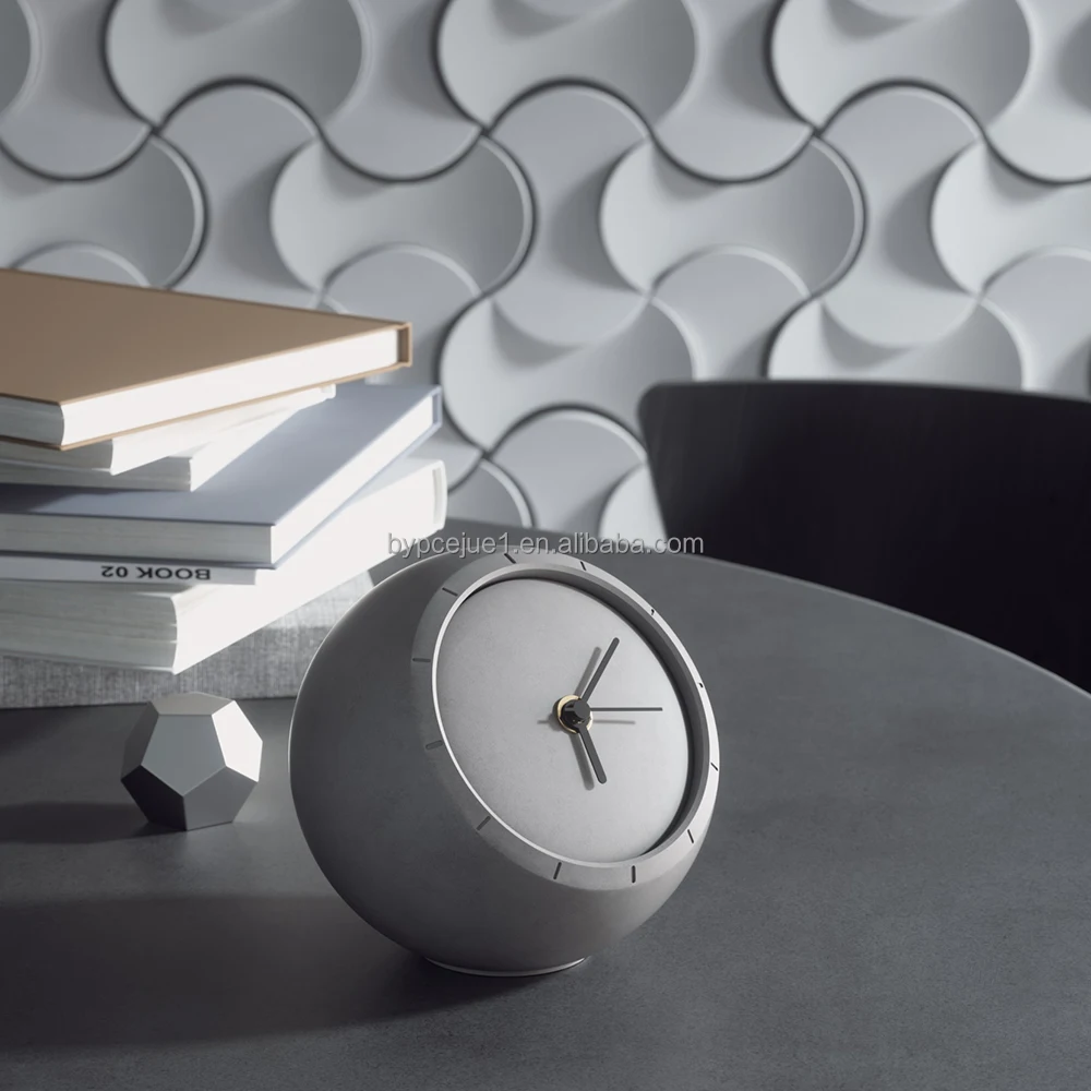 Creative Small Concrete Table and Desk Clock Storage Multifunctional Home Decoration Mini Desk Clock