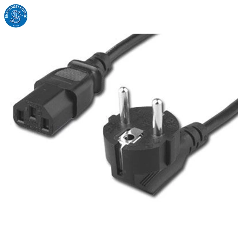  Европа EU AC силовой кабель провод CEE 7/7 евро 16A 250V 3 контактный под углом