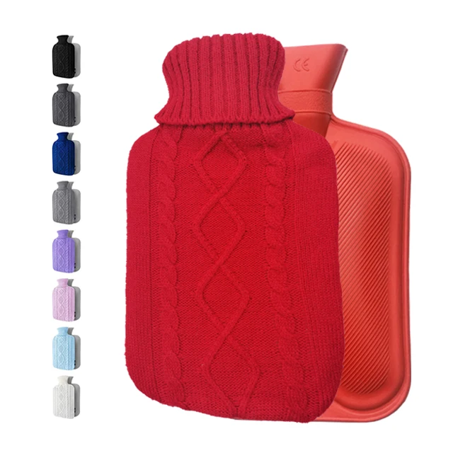 Cheapest Rubber Hot Water Bottle BS CE Standard Promotional Rubber 2L Hot Water Bottle with Cover