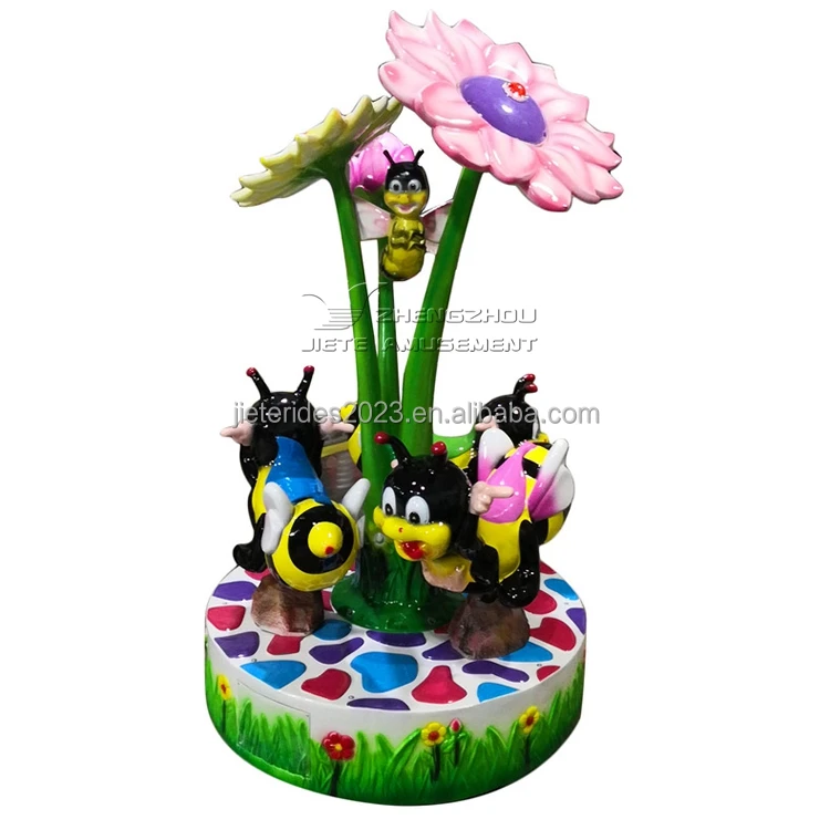 Factory Price Coin Operated Mini Electric Carousel For Amusement Park sale 3 Seats Small Carousel