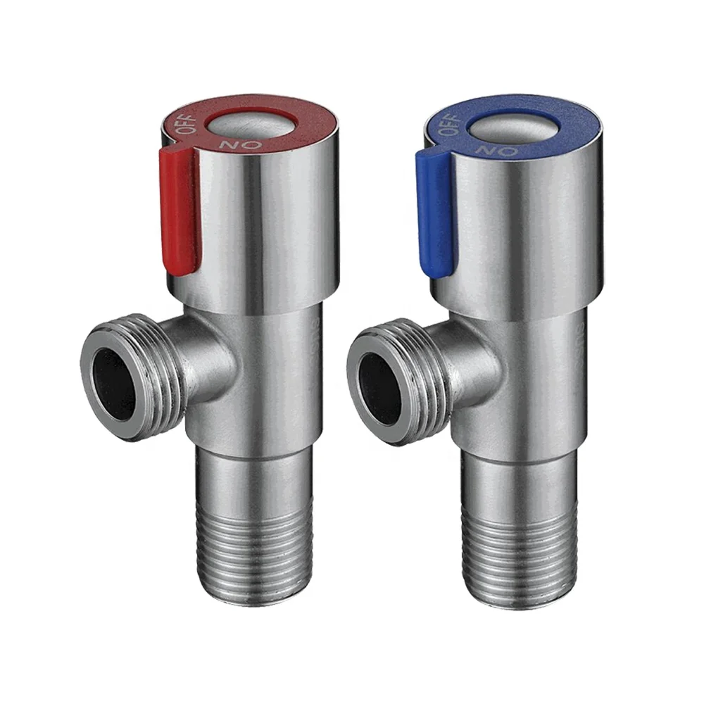 OEM Commercial Price Double Explosion Proof 90 Degree Water Multi Function SS 2 Way 304 Stainless Steel Toilet Angle Valve