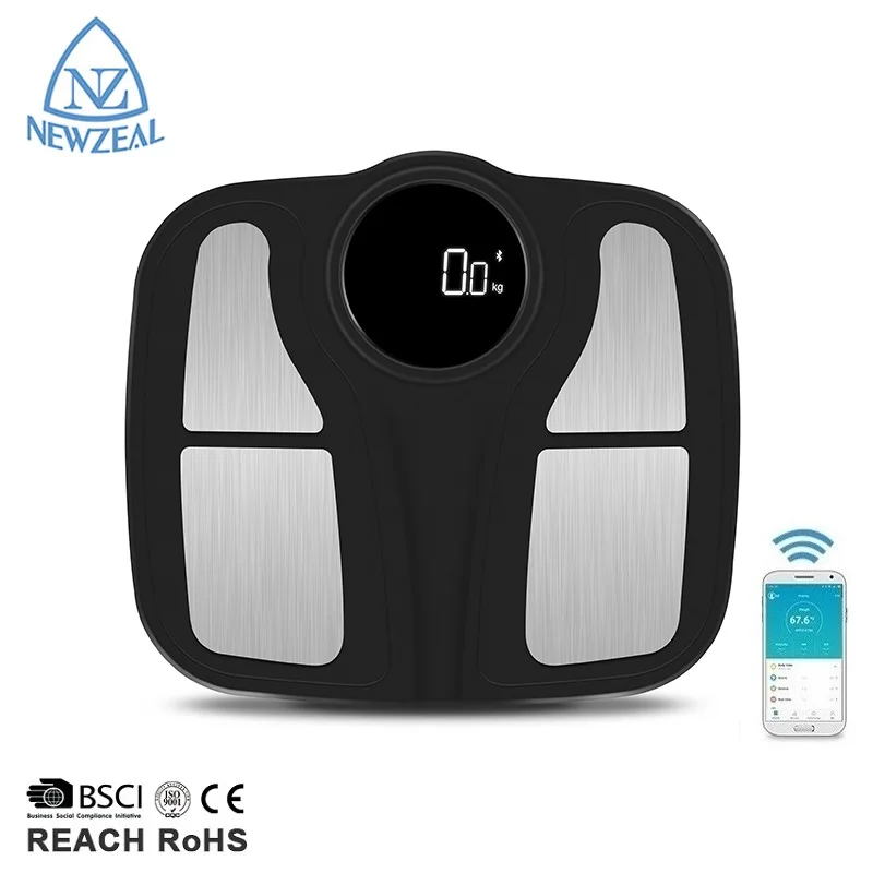 
Full ABS Plastic Design 180Kg Smart LED Digital Weight Blue Tooth Body Fat Scale 