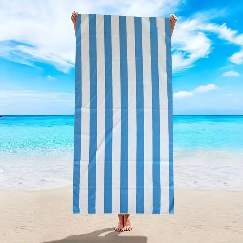 oversized RPET rectangle quick dry microfiber sand free beach towel extra large beach blanket