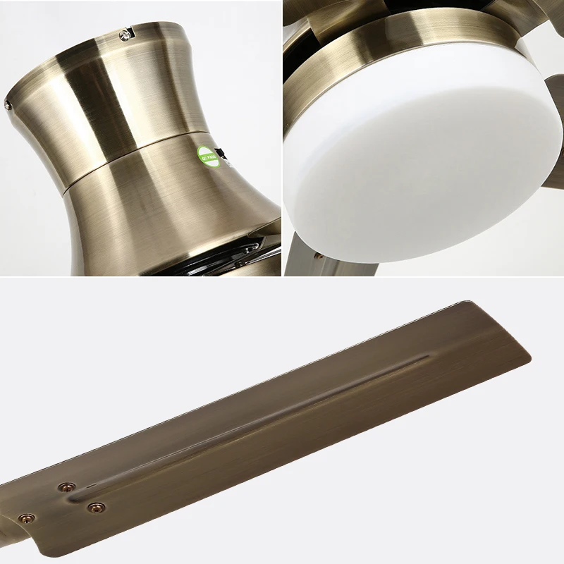 AC motor bronze indoor ceiling fans winding machine zhongshan light decor ceiling fan for low floor