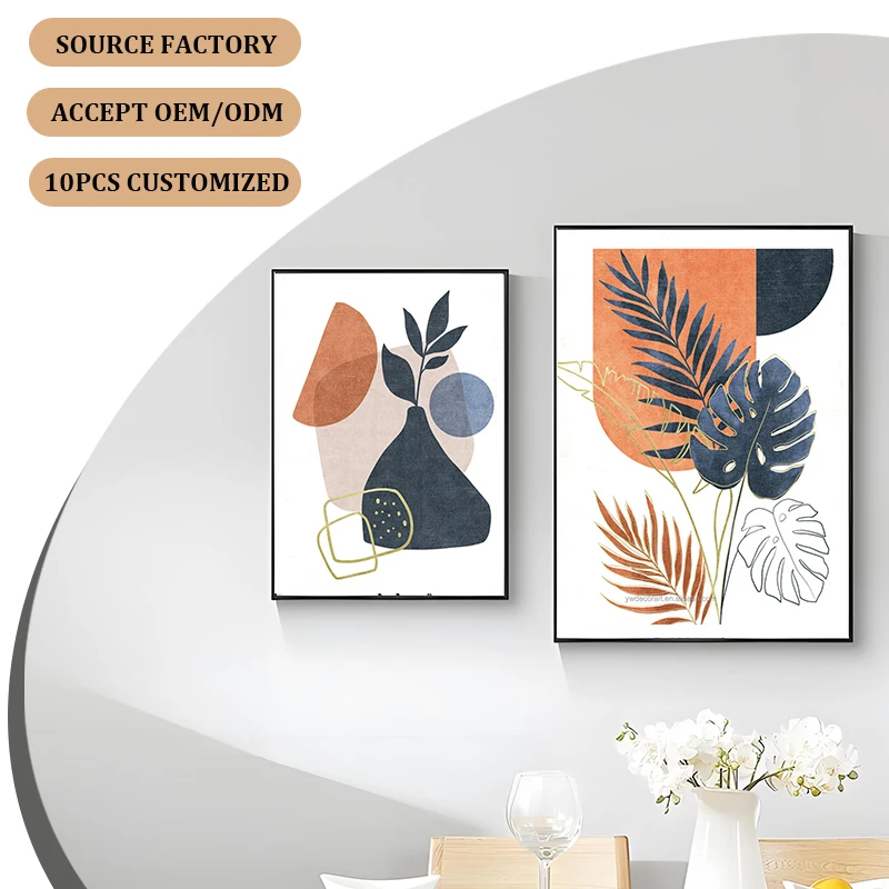 Canvas Print Wall Art Vibrant Planting Semi Circles Abstract Shapes Modern Nature Colorful Wall Art