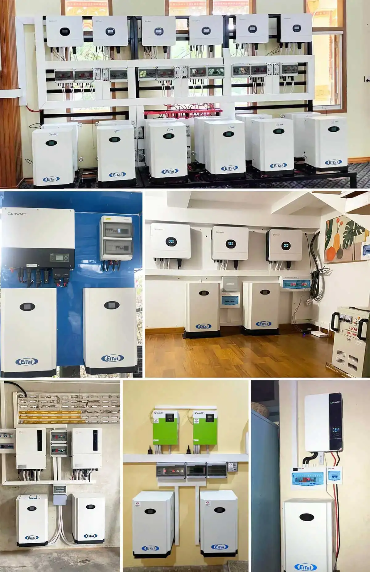 Eitai Oem Odm Bluetooth Ip65 Home Sun Power Lithium Lifepo4 Batteries 10Kw 48V Solar Battery 200Ah With Inverter 10Kw