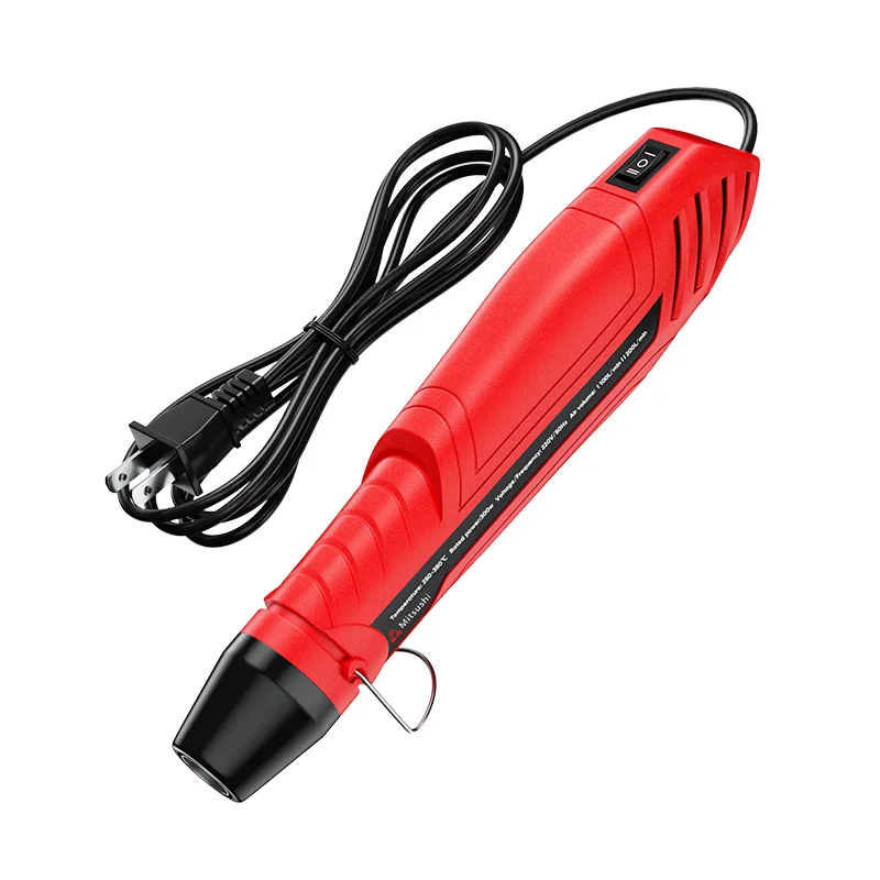 Mitsushi Heat Gun 300W Electric Industrial Hot Air Gun Temperature Adjustable for DIY Shrinking & Soldering Battery Powered
