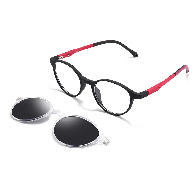 2023 New Polarized Anti Ultraviolet Dual Use Glasses Children Sunglasses Magnetic Clip On Glasses